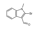 2-溴-1-甲基-1H-吲哚-3-甲醛 结构式