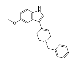 5-甲氧基-3-[1,2,3,6-四氢-1-(苯甲基)-4-吡啶基]-1H-吲哚 结构式