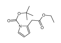 1H-Pyrrole-2-acetic acid, 1-[(1,1-dimethylethoxy)carbonyl]-, ethyl ester 结构式