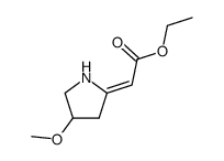Acetic acid, 2-(4-methoxy-2-pyrrolidinylidene)-, ethyl ester, (2Z)- 结构式