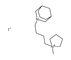 1-[4-(3-氮杂双环[3.3.1]壬-3-基)丁基]-1-甲基吡咯烷鎓碘化物 结构式