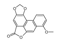 5H-Furo[4',3',2':1,10]phenanthro[3,4-d]-1,3-dioxol-5-one, 8-methoxy- 结构式