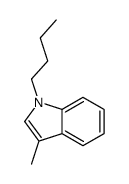 1-丁基-3-甲基-1H-吲哚 结构式