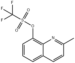 三氟甲磺酸-2-甲基-8-喹啉酯 结构式