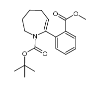 1H-Azepine-1-carboxylic acid, 2,3,4,5-tetrahydro-7-[2-(methoxycarbonyl)phenyl]-, 1,1-dimethylethyl ester 结构式