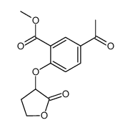 α-(4-Acetyl-2-methoxycarbonylphenoxy)-γ-hydroxybutyric acid lactone 结构式