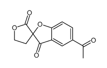 5-乙酰基-4',5'-二氢-2'H,3H-螺[苯并呋喃-2,3'-呋喃]-2',3-二酮 结构式