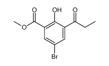 2-羟基-3-丙酰基-5-溴苯甲酸甲酯 结构式