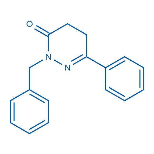 2-苄基-6-苯基-4,5-二氢哒嗪-3(2H)-酮 结构式