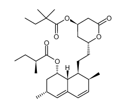Butanoic acid, 2,2-dimethyl-, (2R,4R)-2-[2-[(1S,2S,6R,8S,8aR)-1,2,6,7,8,8a-hexahydro-2,6-dimethyl-8-[(2S)-2-methyl-1-oxobutoxy]-1-naphthalenyl]ethyl]tetrahydro-6-oxo-2H-pyran-4-yl ester 结构式