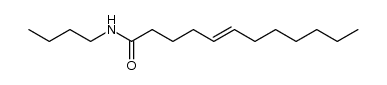 N-丁基-(E)-5-十二碳烯酰胺 结构式