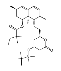 6(R)-[2-(8'(S)-2',2'-二甲基丁酰基氧基-2'(S),6'(R)-二甲基-1',2',6',7',8',8A'(R)-六氢萘基-1'(S))乙基]-4(R)-(二甲基-叔丁基甲硅烷基氧基)-3,4,5,6-四氢-2H-吡喃-2-酮 结构式