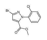 3-溴-1-(2-氯苯基)-1H-吡唑-5-羧酸甲酯 结构式
