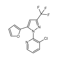 3-Chloro-2-[5-(2-furanyl)-3-(trifluoromethyl)-1H-pyrazol-1-yl]pyridine 结构式