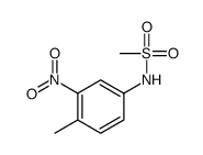 N-(4-甲基-3-硝基苯基)甲磺酰胺 结构式