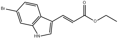 (2E)-3-(6-溴-1H-吲哚-3-基)-2-丙烯酸乙酯 结构式