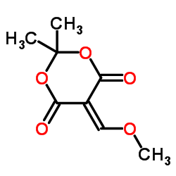 5-(甲氧亚甲基)-2,2-二甲基-1,3-二氧杂环己烷-4,6-二酮 结构式