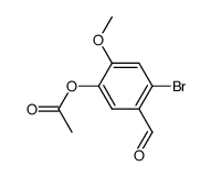 5-乙酰氧基-2-溴-4-甲氧基苯甲醛 结构式