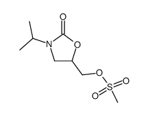 2-Oxazolidinone, 3-(1-methylethyl)-5-[[(methylsulfonyl)oxy]methyl]- 结构式