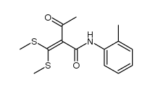 2-[双(甲硫基)亚甲基]-3-氧代-N-(2-甲基苯基)丁酰胺 结构式