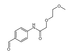 N-(4-甲酰基苯基)-2-(2-甲氧基乙氧基)乙酰胺 结构式