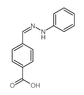 4-[(2-苯基亚肼基)甲基]苯甲酸 结构式