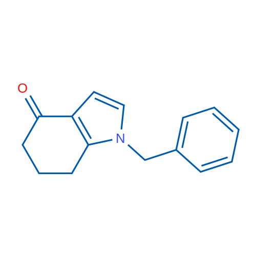 1-苄基-6,7-二氢-5H-吲哚-4-酮 结构式