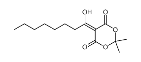 5-(1-羟基辛亚基)-2,2-二甲基-1,3-二氧六环-4,6-二酮 结构式