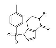 5-溴-1,5,6,7-四氢-1-[(4-甲基苯基)磺酰基]-4H-吲哚-4-酮 结构式