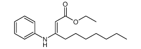 2-Decenoic acid, 3-(phenylamino)-, ethyl ester 结构式