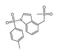 1H-Indole, 1-[(4-methylphenyl)sulfonyl]-4-[(methylsulfonyl)methyl]- 结构式