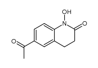 6-乙酰基-1-羟基-3,4-二氢喹啉-2(1H)-酮 结构式