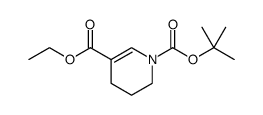1,3(4H)-Pyridinedicarboxylic acid, 5,6-dihydro-, 1-(1,1-dimethylethyl) 3-ethyl ester 结构式