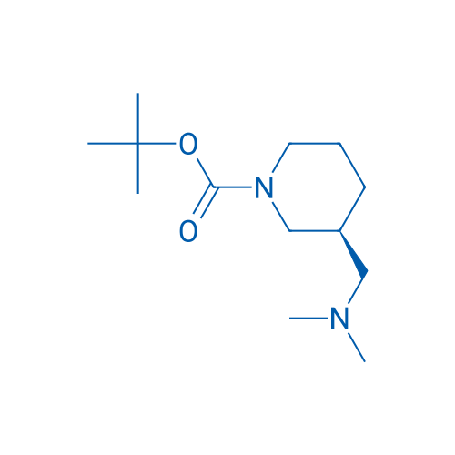 (S)-3-(二甲氨基甲基)-N-叔丁氧羰基哌啶 结构式