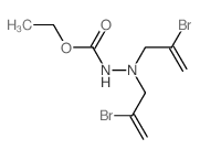 Hydrazinecarboxylicacid, 2,2-bis(2-bromo-2-propen-1-yl)-, ethyl ester 结构式