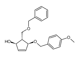 2-Cyclopenten-1-ol, 4-[(4-methoxyphenyl)methoxy]-5-[(phenylmethoxy)methyl]-, (1R,4S,5S)- 结构式