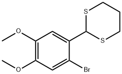 2-(2-溴-4,5-二甲氧基苯基)-1,3-二噻烷 结构式