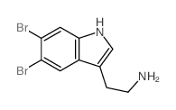 5,6-二溴-1H-吲哚-3-乙胺 结构式