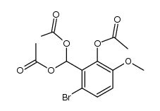 Methanediol, 1-[2-(acetyloxy)-6-bromo-3-methoxyphenyl]-, 1,1-diacetate 结构式