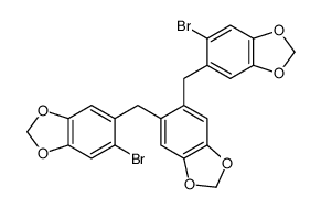 1,3-Benzodioxole, 5,6-bis[(6-bromo-1,3-benzodioxol-5-yl)methyl]- 结构式