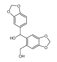 α5-(1,3-苯并二氧杂环戊烯-5-基)-1,3-苯并二氧杂环戊烯-5,6-二甲醇 结构式
