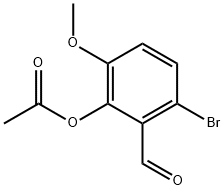 2-乙酰氧基-6-溴-3-甲氧基苯甲醛 结构式