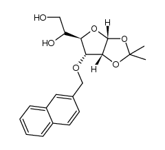 α-D-ribo-Hexofuranose, 1,2-O-(1-methylethylidene)-3-O-(2-naphthalenylmethyl)-, (5ξ)- 结构式