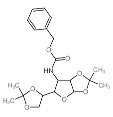 benzyl N-[3-(2,2-dimethyl-1,3-dioxolan-4-yl)-7,7-dimethyl-2,6,8-trioxa bicyclo[3.3.0]oct-4-yl]carbamate 结构式
