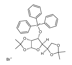 Phosphorus(1+), [1,2:5,6-bis-O-(1-methylethylidene)-α-D-allofuranosato-O3]triphenyl-, bromide, (T-4)- (9CI) 结构式