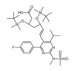 3,5-Di(tert-butyldimethylsilyl) Rosuvastatin 结构式