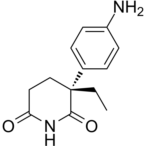 (R)-(+)-氨鲁米特 结构式