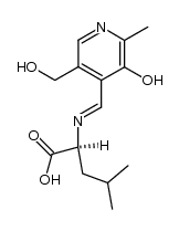 L-Leucine, N-[[3-hydroxy-5-(hydroxymethyl)-2-methyl-4-pyridinyl]methylene]- 结构式