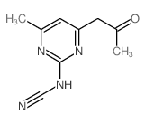 Cyanamide, [4-methyl-6-(2-oxopropyl)-2-pyrimidinyl]- (9CI) 结构式