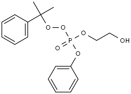 Phosphoroperoxoic acid, O-(2-hydroxyethyl) OO-(1-methyl-1-phenylethyl) O-phenyl ester (9CI) 结构式
